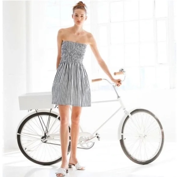 ATM Anthony Thomas Melillo Smocked‎ Poplin Dress cotton sleeveless Anthropologie - Picture 2 of 6